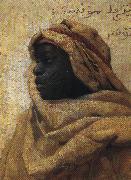 Peder Monsted Portrait of a Nubian Germany oil painting artist